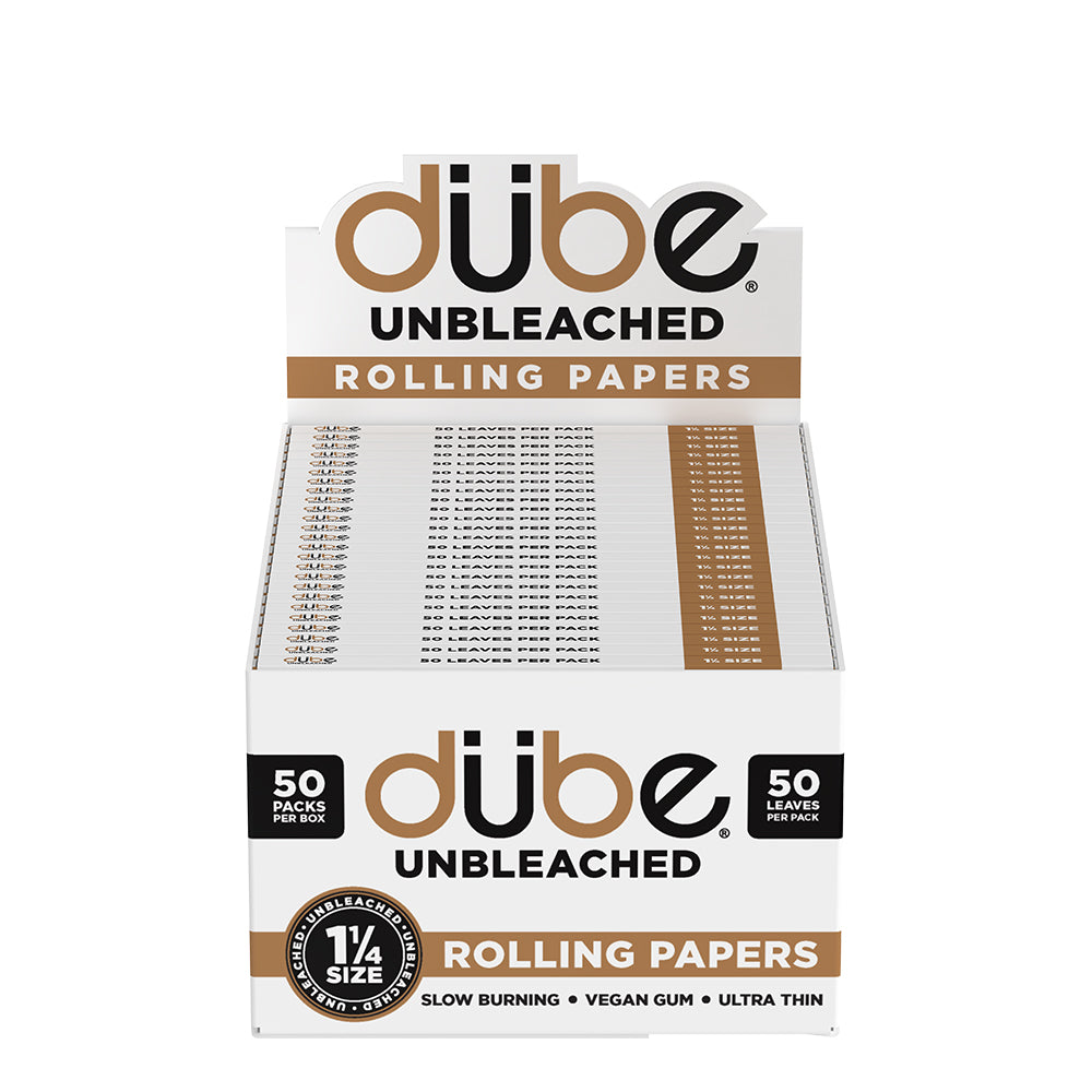 DUBE UNBLEACHED PAPERS 1 1/4 - 50 LEAVES - 50 COUNT DISPLAY