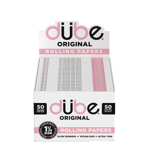 DUBE ORIGINAL PINK PAPERS 1 1/4 - 50 LEAVES - 50 COUNT DISPLAY