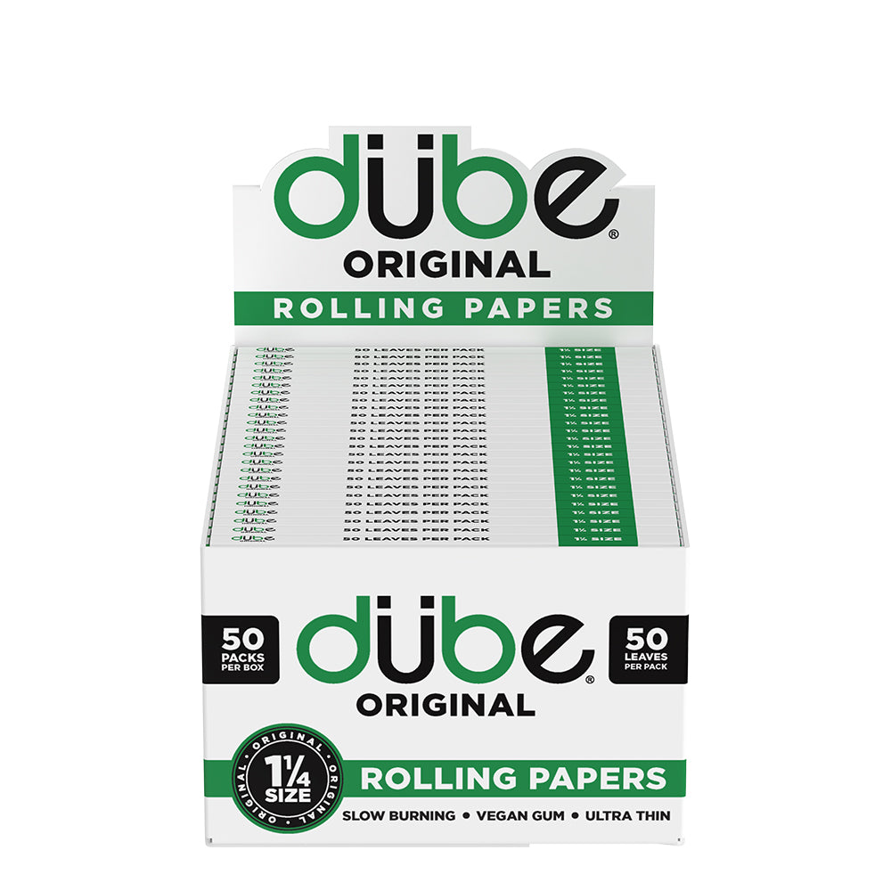 DUBE ORIGINAL GREEN PAPERS 1 1/4 - 50 LEAVES - 50 COUNT DISPLAY