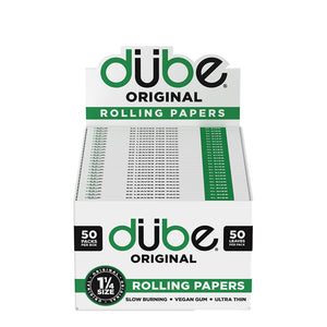 DUBE ORIGINAL GREEN PAPERS 1 1/4 - 50 LEAVES - 50 COUNT DISPLAY